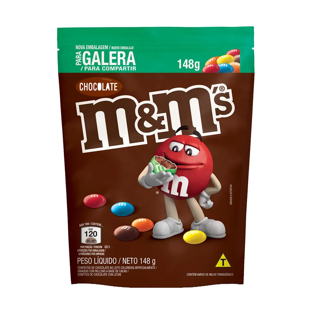 Confeitos M&amp;ms Chocolate 148g