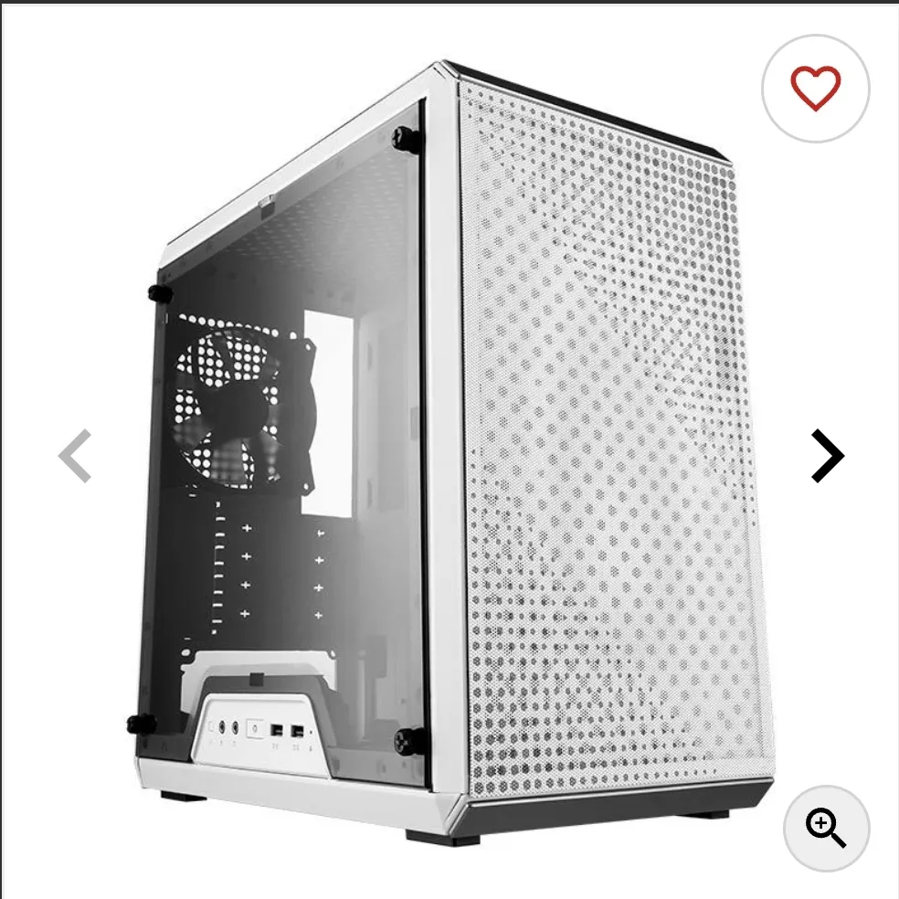 Gabinete Gamer Cooler Master Masterbox Q300l, Lateral De Acrilico, 1 Fan, Branco, Mcb-q300l-wann-s00