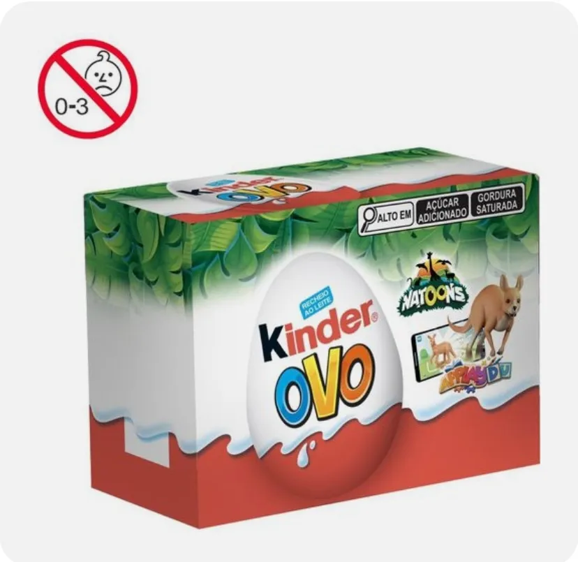 (100% De Cash Back) Kinder Ovo Natoons 2 Unidades - 40g