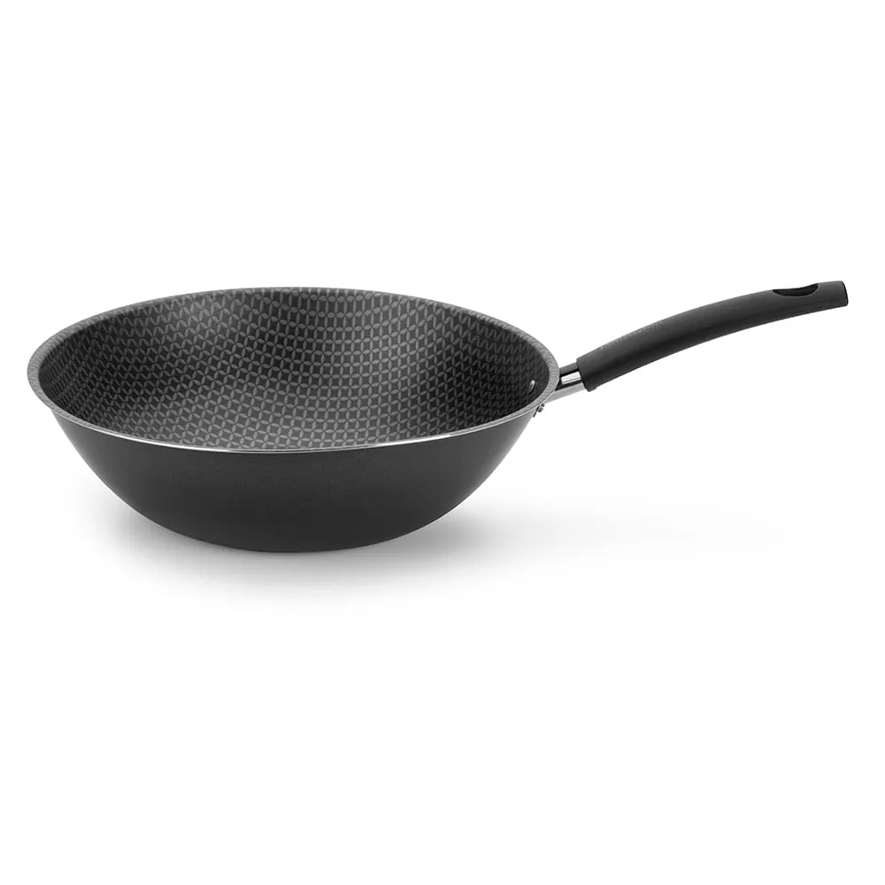 Frigideira Wok Oriental Antiaderente 24cm Essencial Com Cabo Alumnio Preto 1,2mm - Multiflon