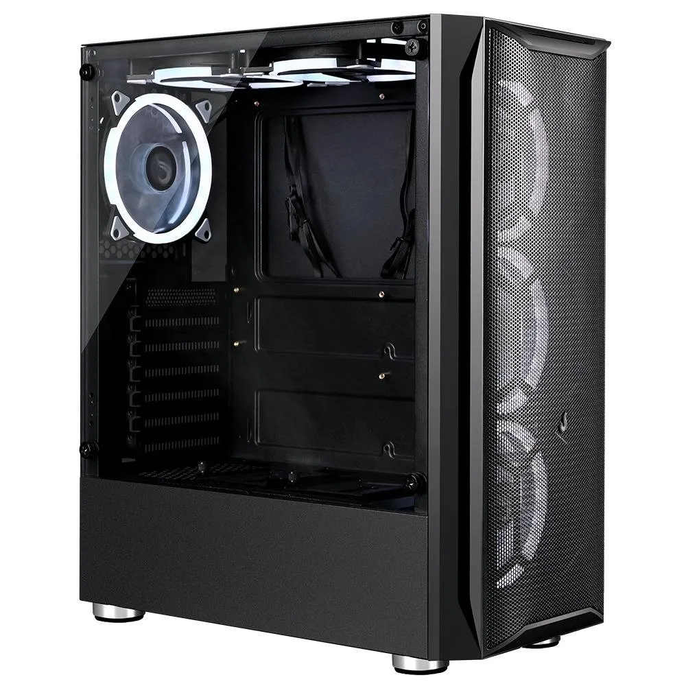 Gabinete Gamer Rise Mode Z3 Glass, Lateral Em Vidro Fum, Preto - Rm-z03-03-fb