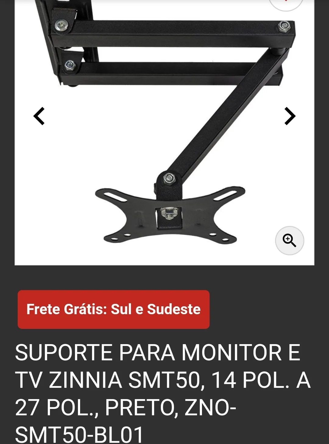 Suporte Para Monitor E Tv Zinnia Smt50 14 Pol. A 27 Pol