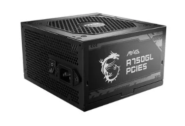 Fonte Msi Mag A750gl, 750w, 80 Plus Gold, Modular, Pfc Ativo, Com Cabo, Preto, Preto