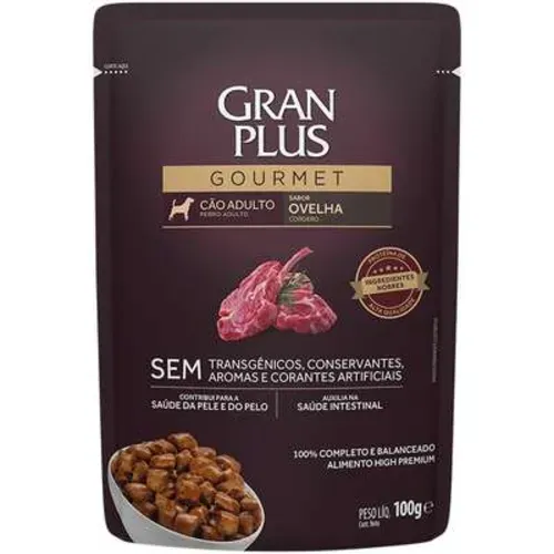 Rao mida Granplus Gourmet Sach Ovelha Para Ces Adultos 100g