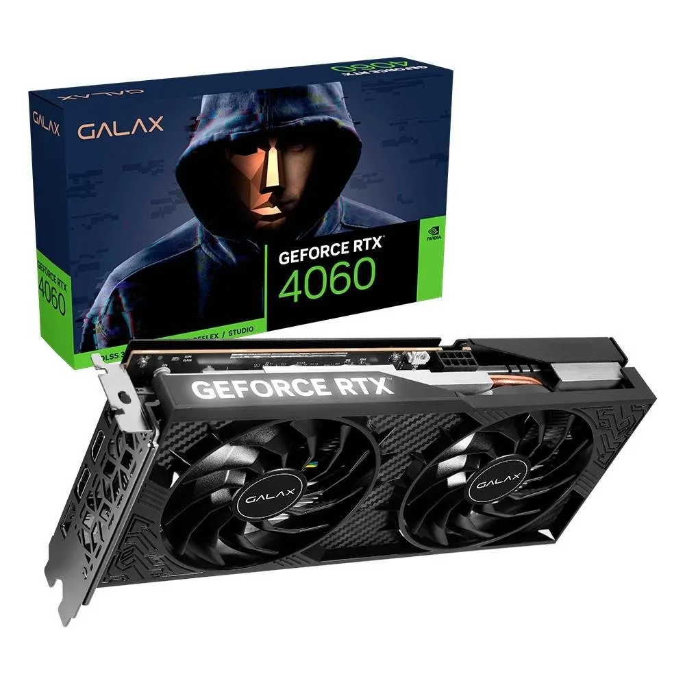 Placa De Vdeo Rtx4060 1-click Oc 2x Teclab Lite Galax Nvidia Geforce, 8gb Gddr6, G-sync, Dlss, Ray Tracing