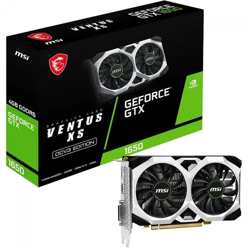 Placa De Vdeo Msi Nvidia Geforce Gtx 1650 D6 Ventus Xs Ocv3, 4gb Gddr6, 128bit, Hdmi/dp