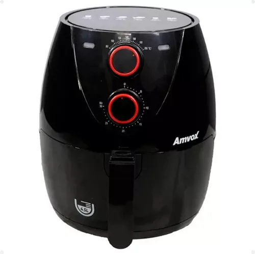 Fritadeira Eltrica A Ar Air Fryer Sem leo Amvox Arf-1205 1400w Com Capacidade De 4,5l Cor Preto 127v Com Regulagem De Temperatura E Timer