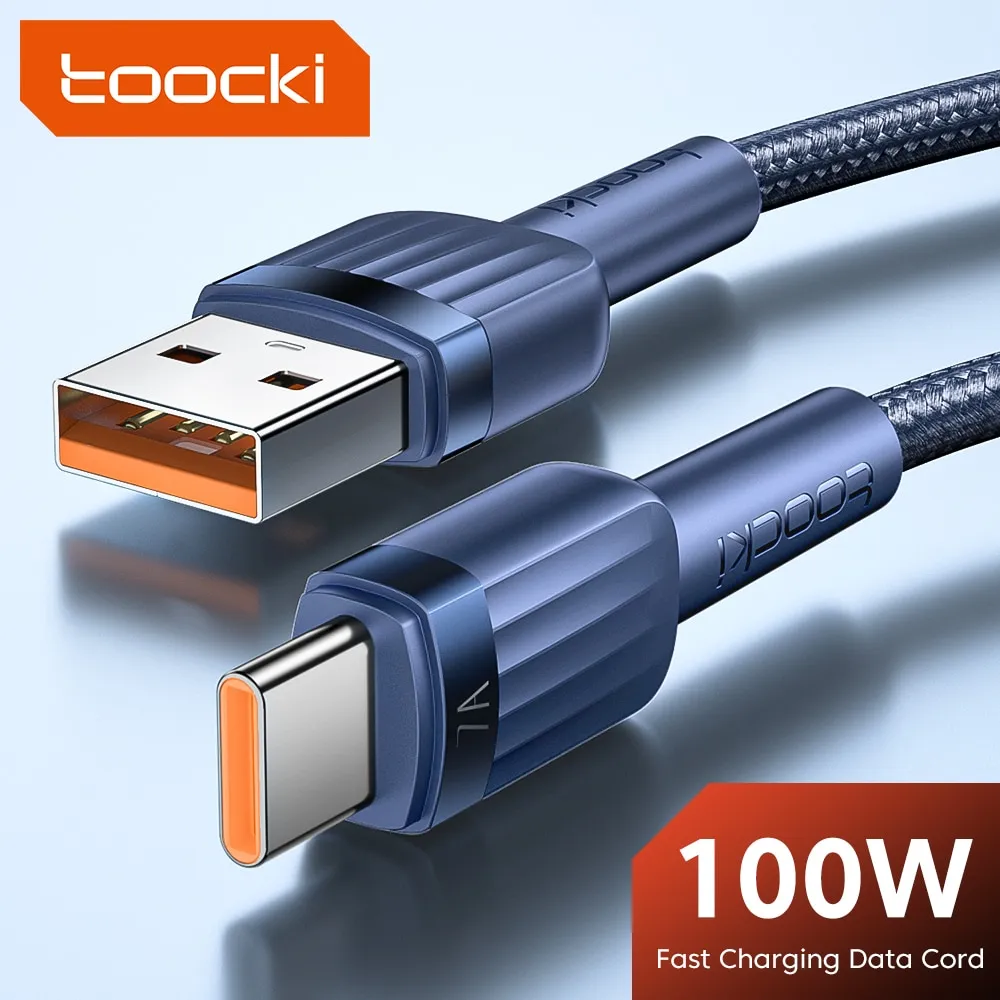 2m Toocki-type C Cabo De Carregamento Rpido Para Realme, Huawei, P30, Usb C Carregador, Cabo De Dados Do Telefone Mvel, Samsung, Oneplus, Pocof3, 7a