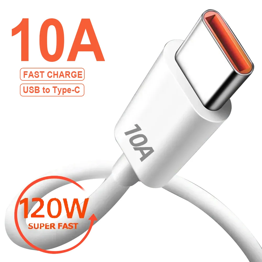 2m Cabo Usb 120w 10a Tipo C Para Celular, Fio De Carregamento Rpido, Cabo De Dados, Huawei, Xiaomi