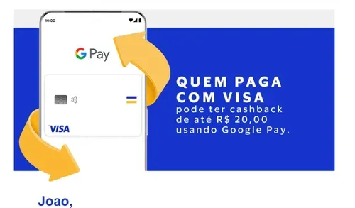 Ganhe R$ 20 De Cashback Ao Usar Seu Carto Visa No Google Pay