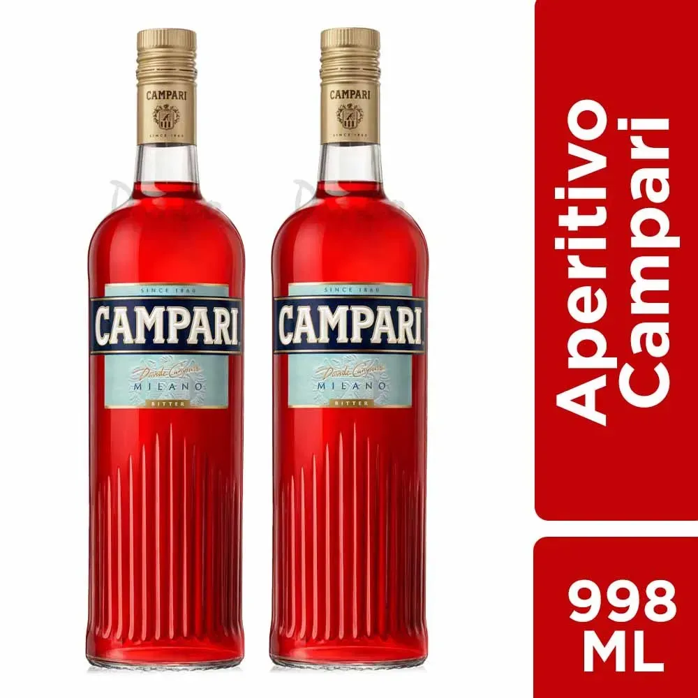 Kit 02 Bitter Campari 998ml - Bebida Destilada