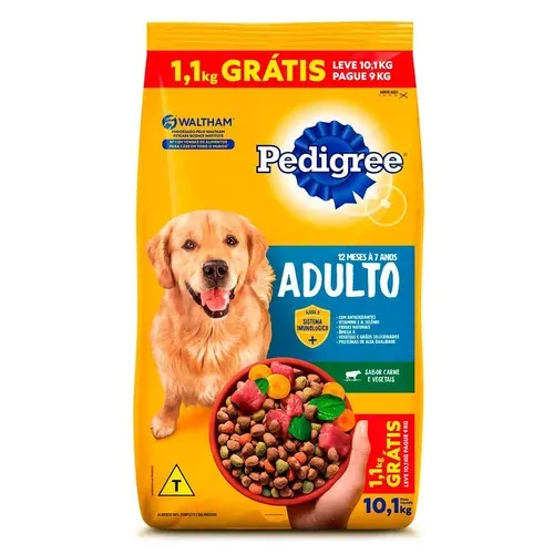 Rao Para Ces Adultos Pedigree Sabor Carne E Vegetais 10,1kg