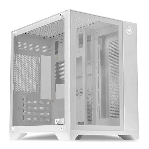 Gabinete Gamer Mancer Cv100, Mid-tower, Lateral De Vidro, Branco, Mcr-cv100-wh