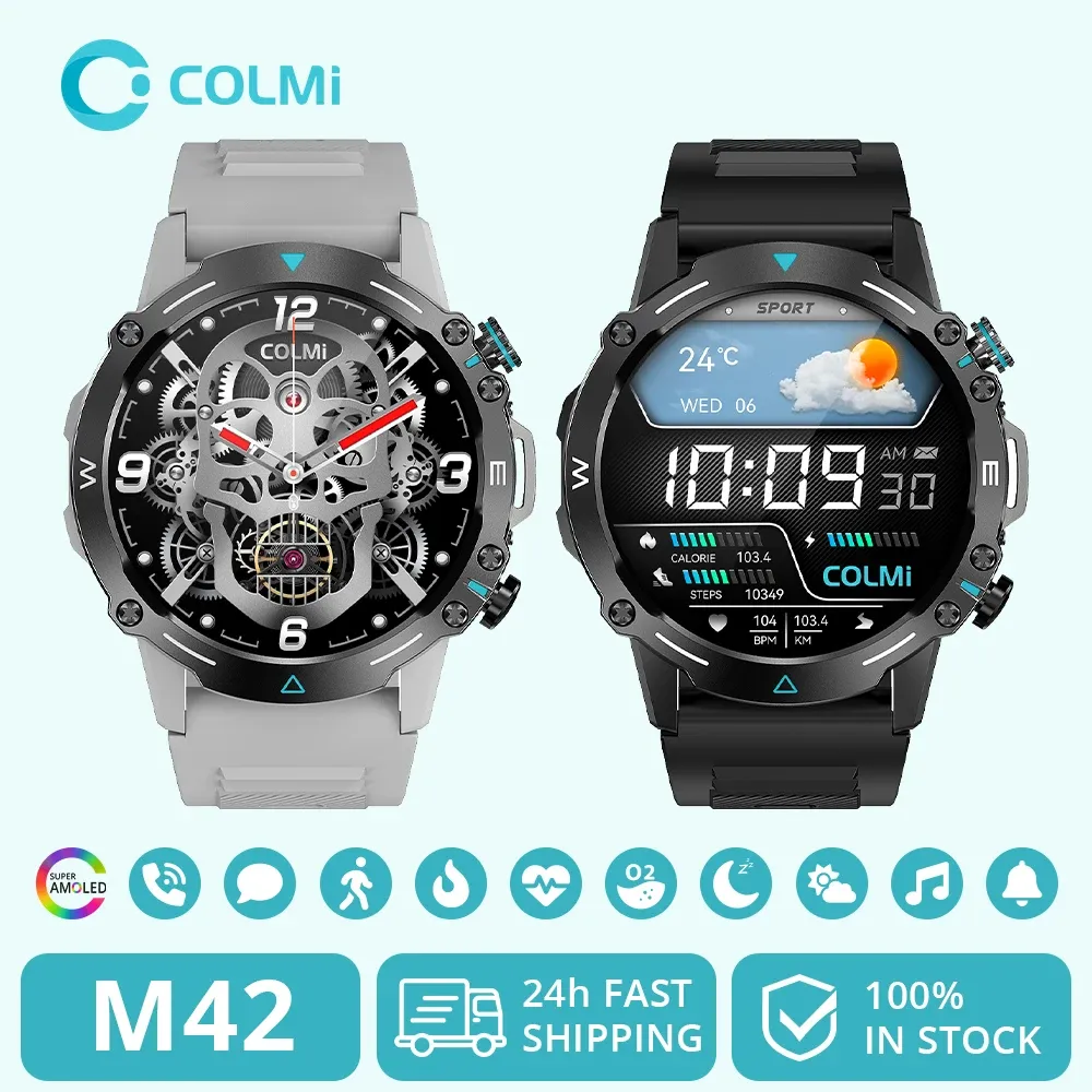 [taxa Inclusa]smartwatch Colmi M42 - Tela Amoled, Resistncia Militar, Ligaes