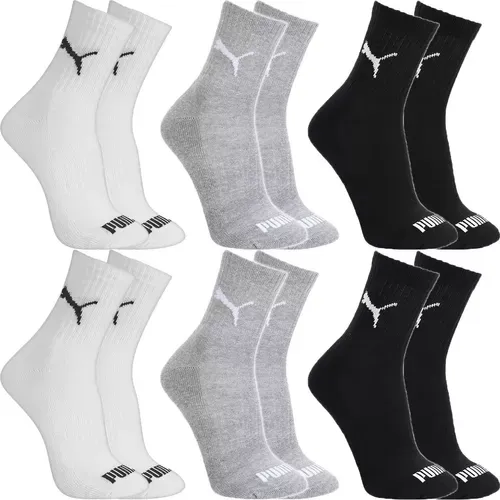 Kit 6 Pares Meias Puma Cano Mdio Masculino Adulto Original