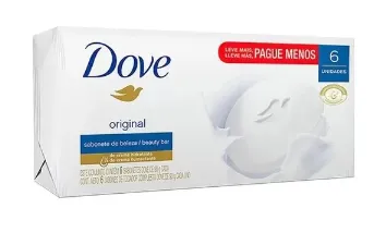 (r$0,78 Cada) Kit 6 Sabonete Dove Original Barra Com 90g Cada