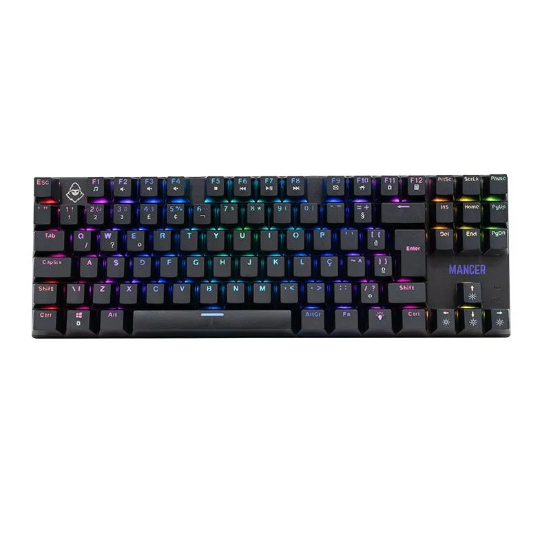 Teclado Mecanico Gamer Mancer Ghoul Mk2, Rgb, Abnt2, Switch Huano Azul, Preto, Mcr-ghm2-rgb01bu