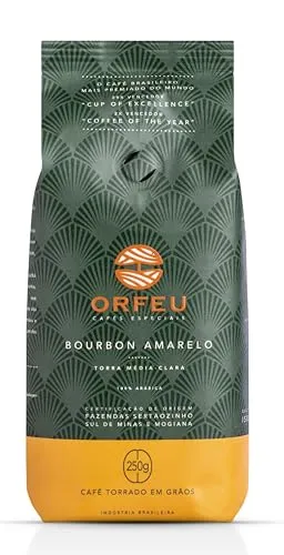 Orfeu Caf Bourbon Amarelo Em Gros, 100% Arabica, Torra Mdia Clara 250g