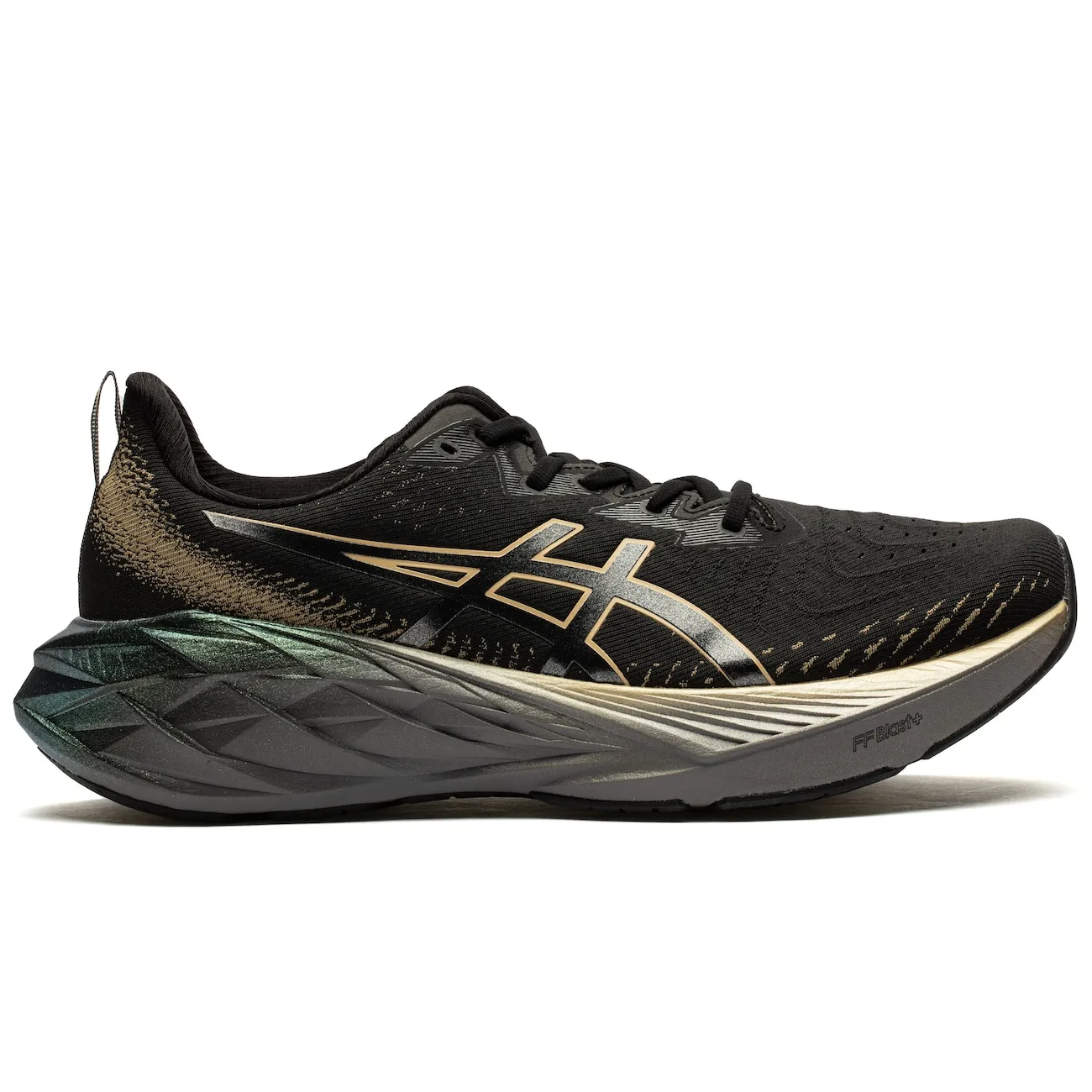 Tnis Asics Novablast 4 Platinum Masculino Somente Na Cor Preto/ouro (tam. 39 Ao 42)