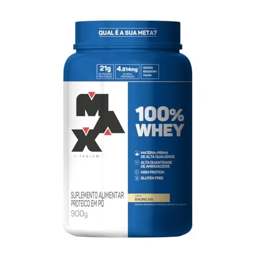 Max Titanium 100% Whey - 900g Baunilha -