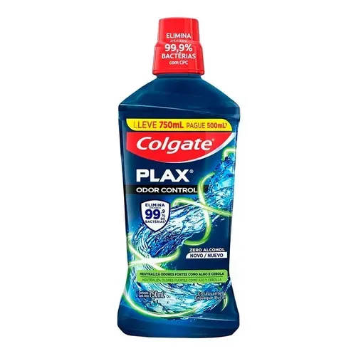 [levando 2 R$26,86] Enxaguante Bucal Sem lcool Colgate Plax Odor Control 750ml