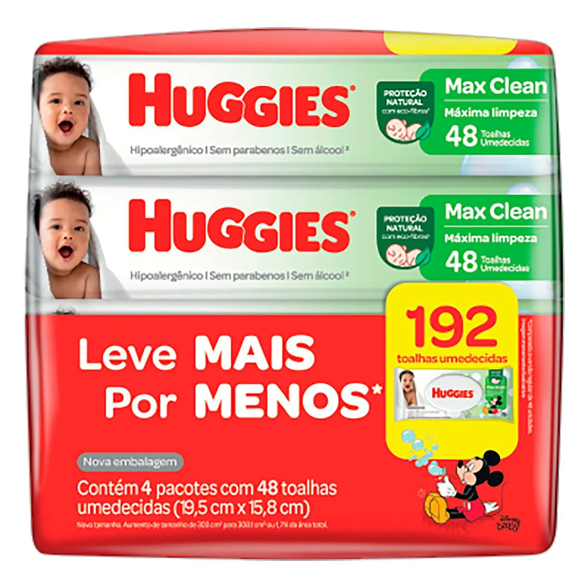 Pack Lenos Umedecidos Huggies Disney Max Clean 4 Unidades