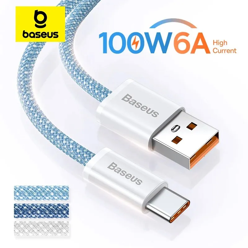 [combo/primeira Compra] Cabo Baseus 100w Usb A Usb C Usb-c Pd Cabo De Carregamento Rpido