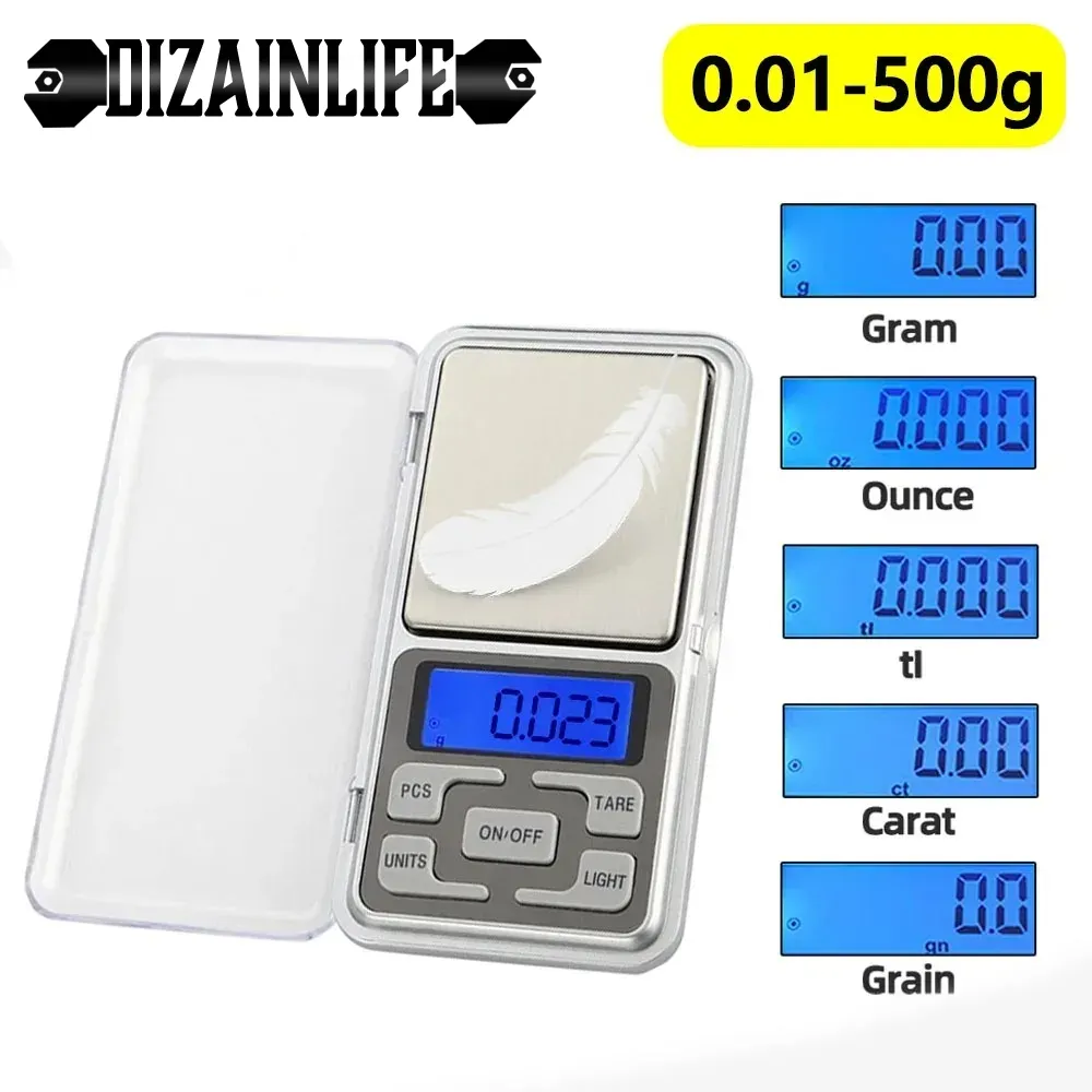 [combo/primeira Compra] Mini Balana Eletrnica Para Cozinha, Alta Preciso Balana Digital 0.01g, 500g