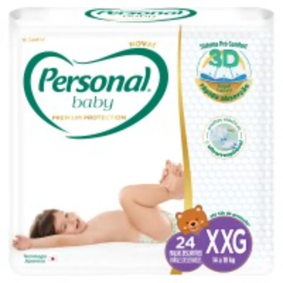 Fralda Personal Baby Premium Protection Xxg 24 Unidades