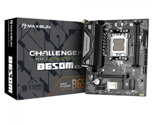 Placa Me Maxsun Challenger B650m Wi-fi, Chipset B650, Amd Am5, Matx, Ddr5, Ms-challenger B650m Wifi