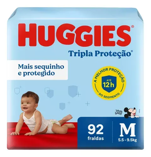 Fralda Disney Baby Tripla Proteo 92 Unidades M Huggies