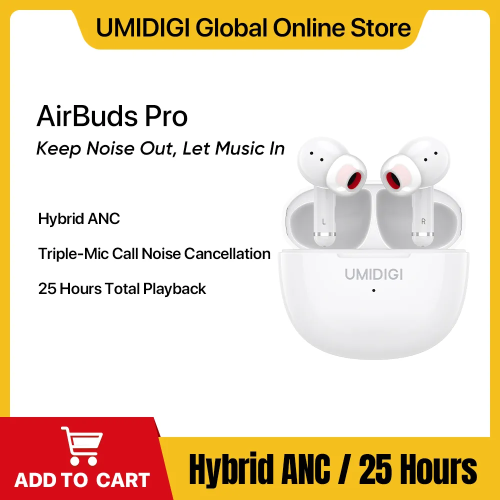 [ Moedas R$29,9] Umidigi-airbuds Pro Sem Fio Bluetooth Fone De Ouvido Hbrido Cancelamento De Rudo Ativo Fone De Ouvido Esportivo Com Microfone