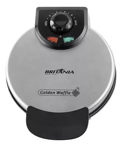 Mquina Golden Waffle 850w Cinza Britnia 110v