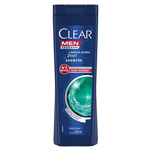 [rec/ +por- R$15,92] Clear Men Limpeza Diaria 2 Em 1 - Shampoo Anticaspa 400ml