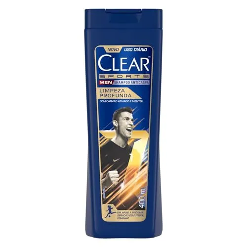 [rec/+ Por - R$15,92] Clear Sports Men - Shampoo Anticaspa Limpeza Profunda 400ml