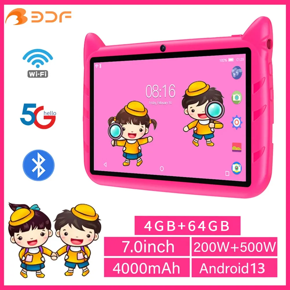 (tx.inclusa) Tablet Bdf Para Crianas 4gb De Ram, 64gb Rom, Tela 7 Polegadas, Bateria 4.000mah