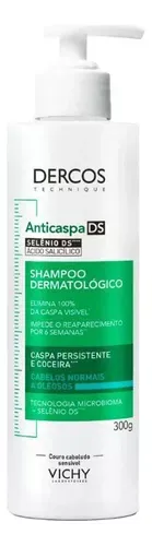 Shampoo Anticaspa De Cabelos Normais A Oleosos Dercos 300g Vichy