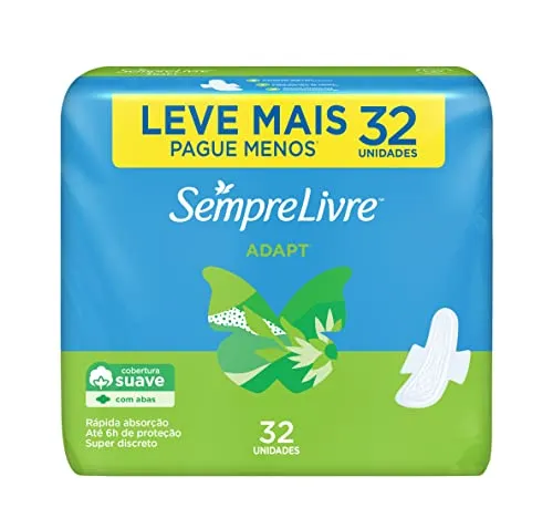 [rec] Absorvente Sempre Livre Com Abas Cobertura Suave 32un