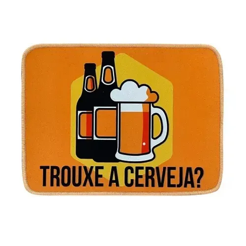 Tapete Antiderrapante De Porta 55 X 40 Cm Estampa Jolitex - "trouxe A Cerveja"