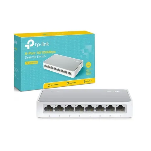 Switch Tp-link Ls1008 Fast 8 Portas Ethernet 10/100mbps (verso 2.0)