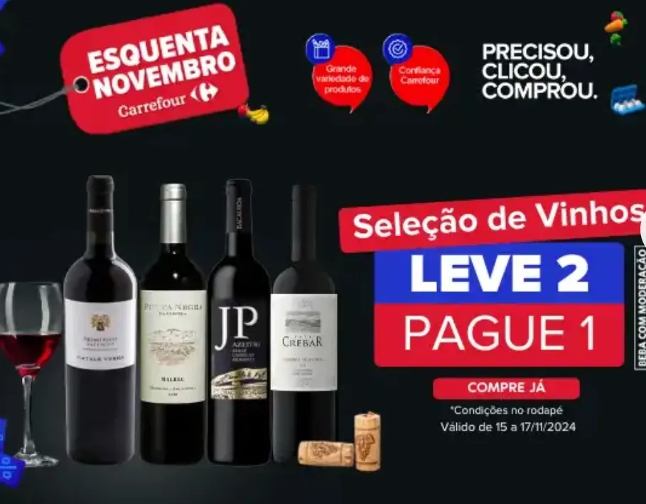 Seleo De Vinhos Leve 2 Pague 1 No Carrefour