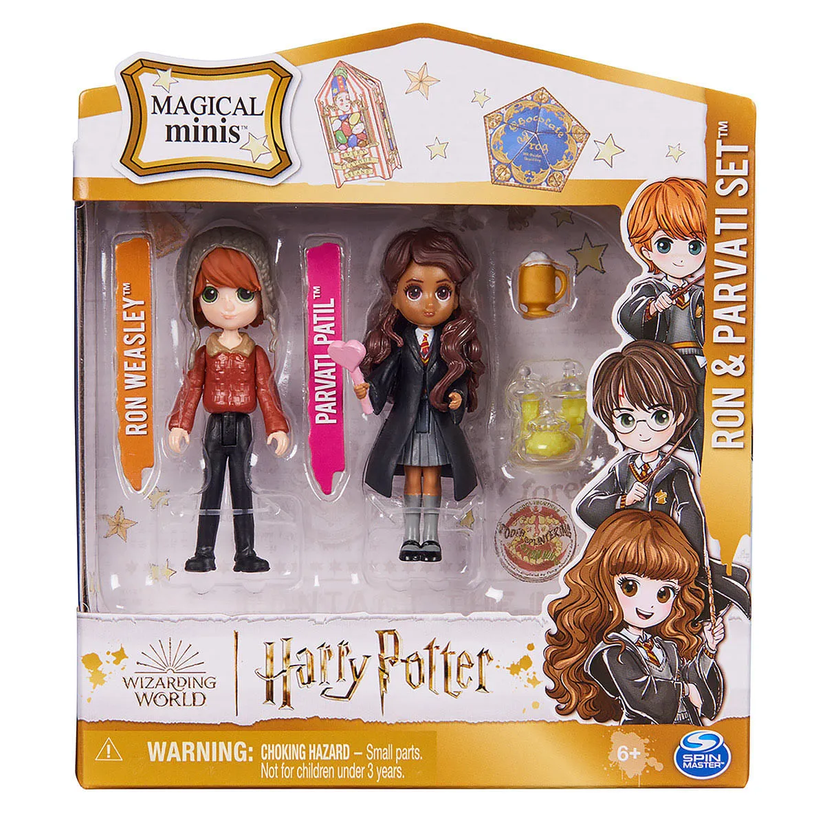 Harry Potter - Bonecos Amigos Mgicos De 7cm - Ron E Parvati