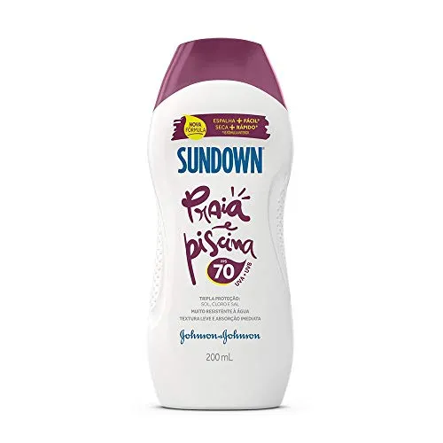 Sundown Protetor Solar Corpo E Rosto Praia E Piscina Fps 70, 200ml