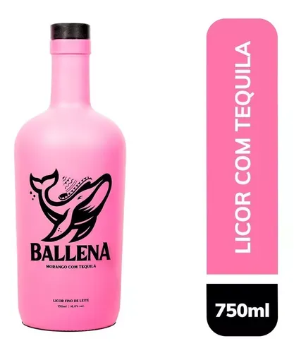 Ballena Licor Creme De Morango Com Tequila 750ml