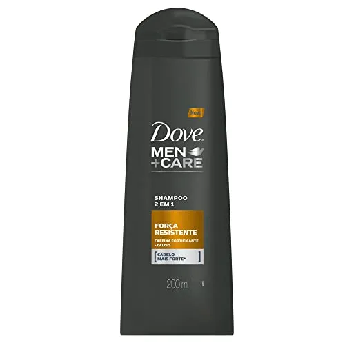 Dove Shampoo Cafena Fortificante E Clcio Men+care Fora Resistente 200ml, Branco