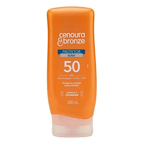 Protetor Solar Fps50 200ml, Cenoura E Bronze