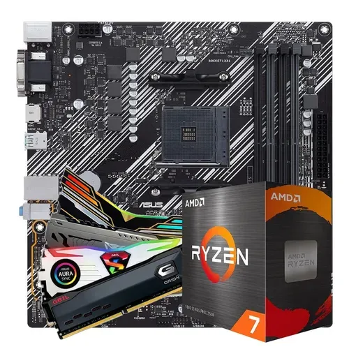 Kit Upgrade, Amd Ryzen 7 5700g, Placa Me Chipset B550, Memria Ddr4 16gb