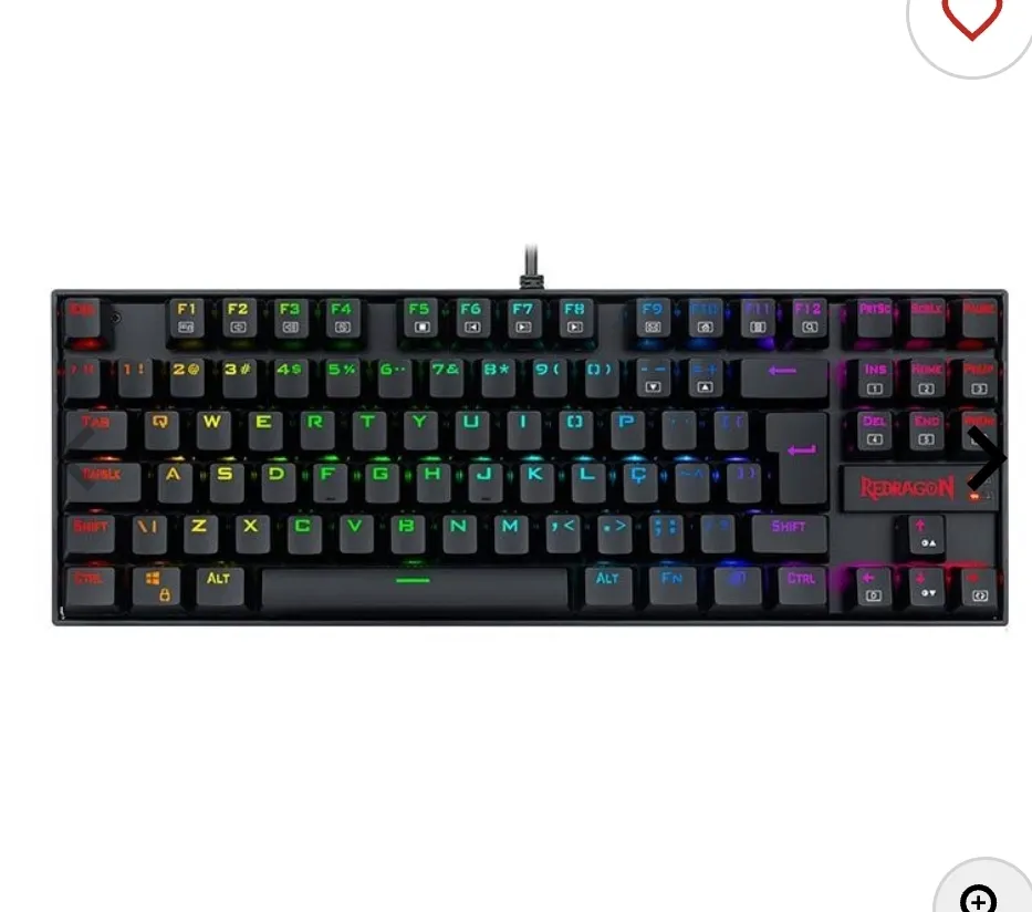 Teclado Magnetico Gamer Redragon Kumara Pro, Rgb, Switch Azul, Preto, K552rgb-pro-pt-blue