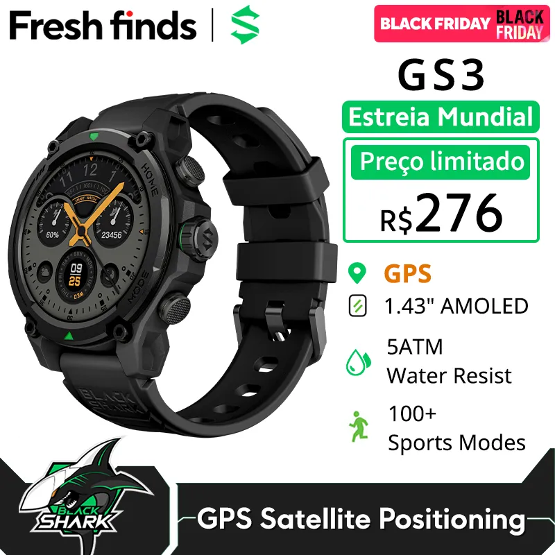 [taxa Inclusa] Blackshark Gs3 Smart Watch Verso Global 1.43