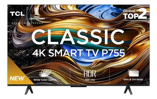 Tcl Classic 4k Smart Tv 55' 65p755 Google Tv Dolby Preto